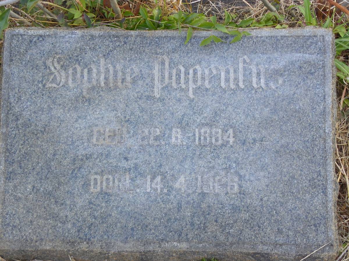 PAPENFUS Sophia 1884-1926