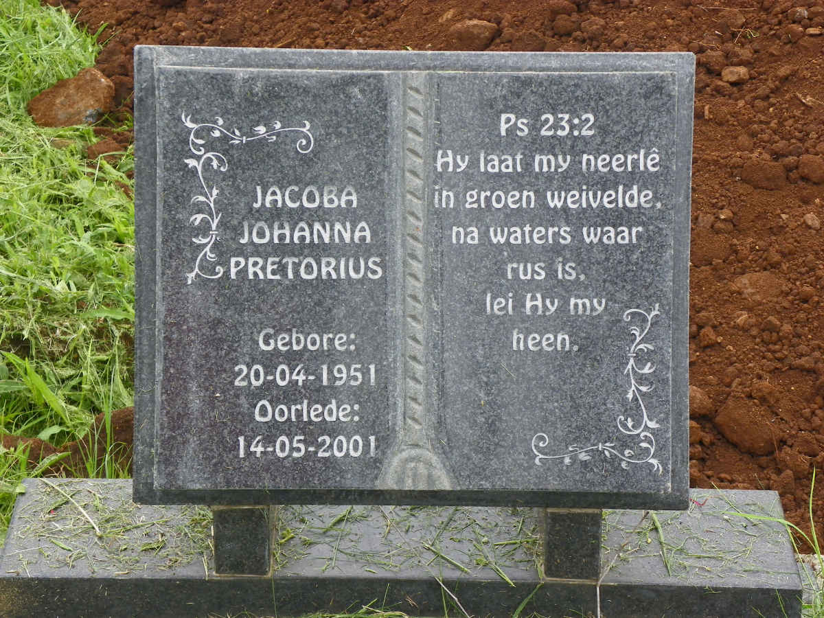 PRETORIUS Jacoba Johanna 1951-2001