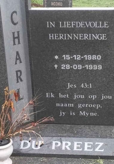 PREEZ Charl, du 1980-1999