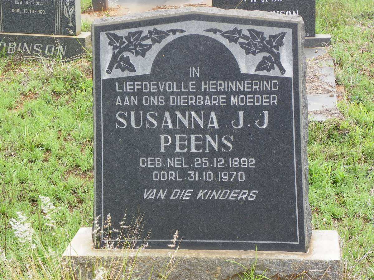 PEENS Susanna J.J. nee NEL 1892-1970
