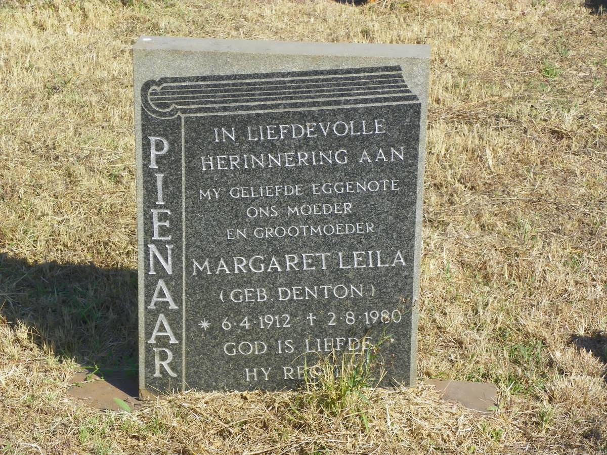 PIENAAR Margaret Leila nee DENTON 1912-1980