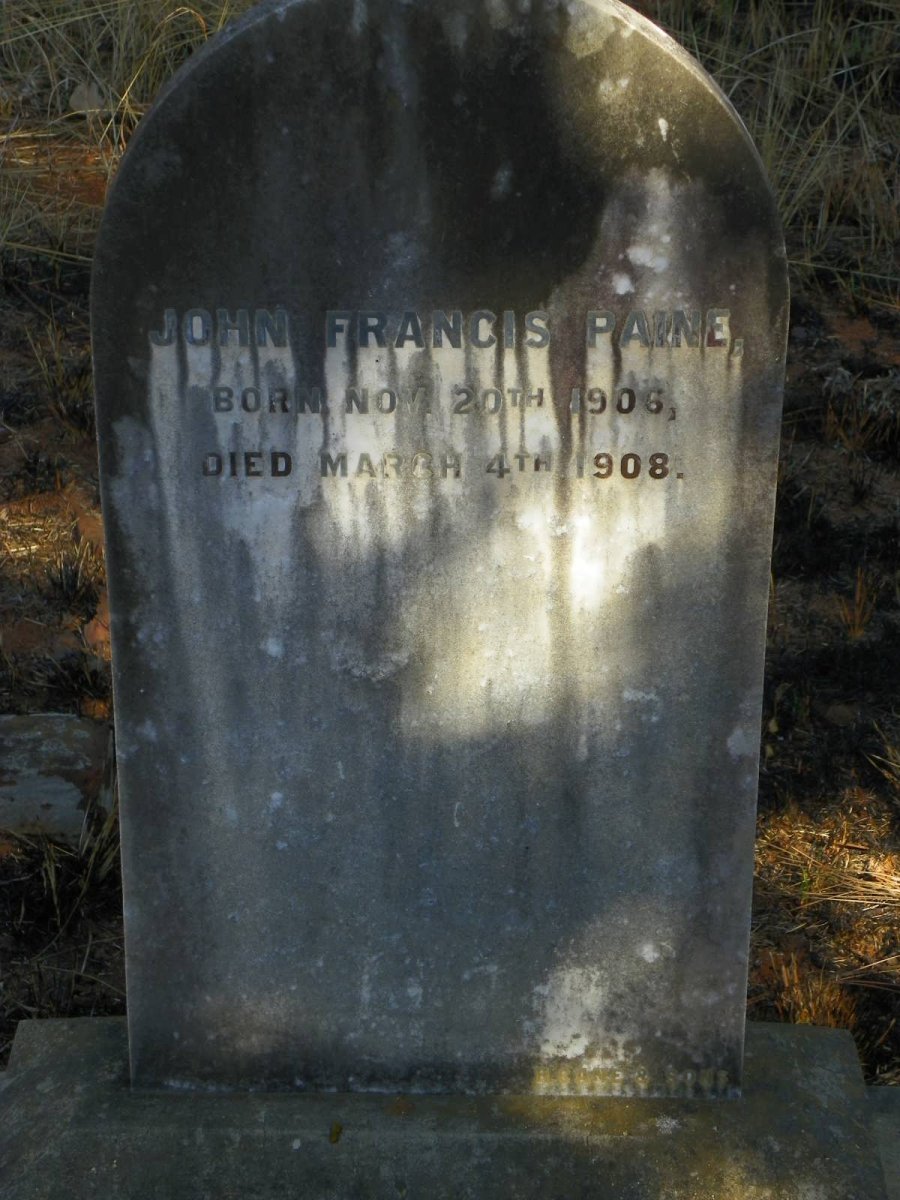 PAINE John Francis 1906-1908