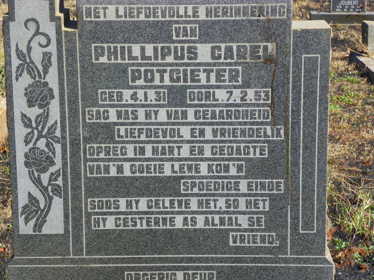 POTGIETER Phillipus Carel 1931-1953