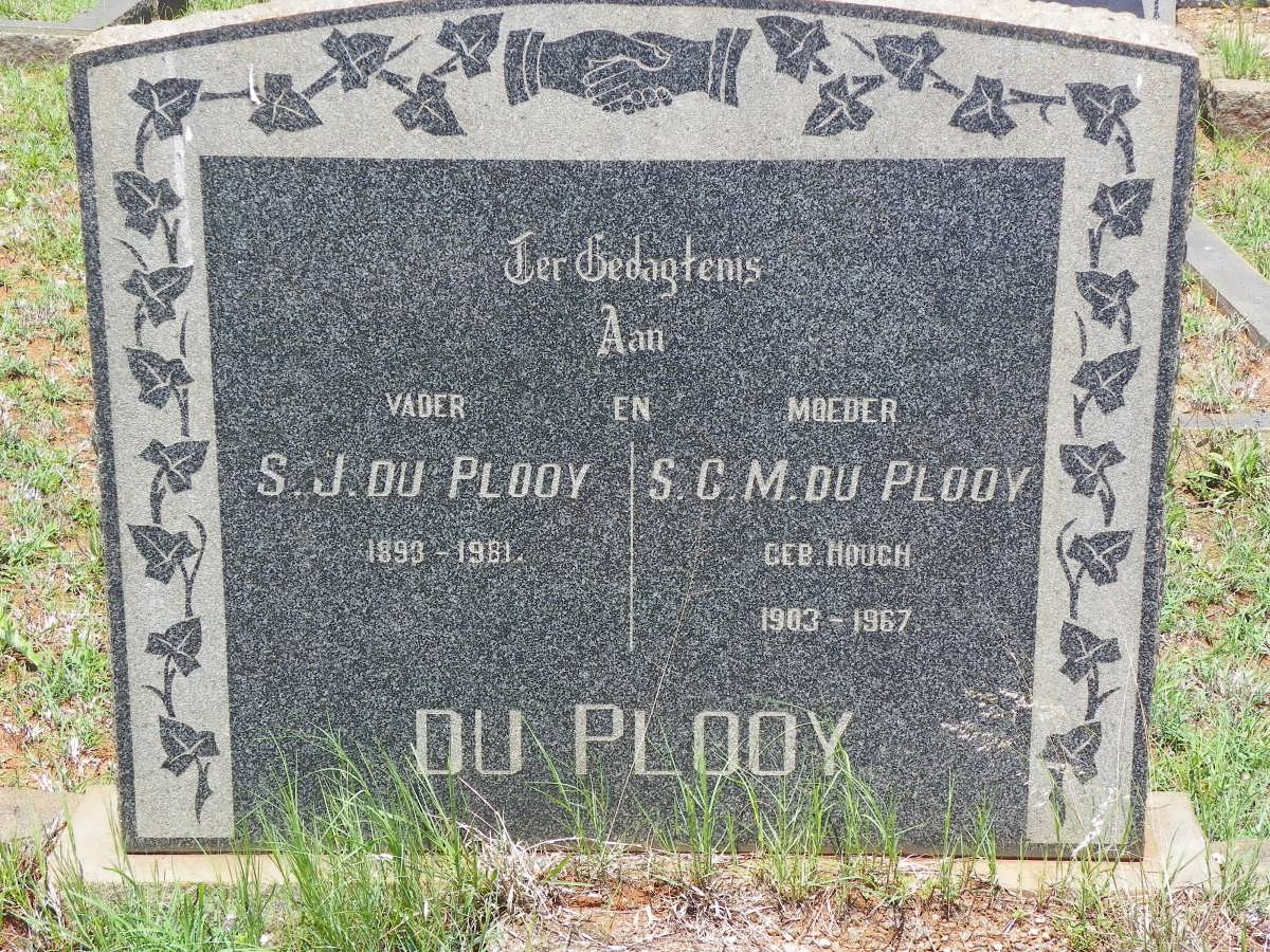 PLOOY S.J., du 1893-1981 &amp; S.C.M. HOUGH 1903-1967