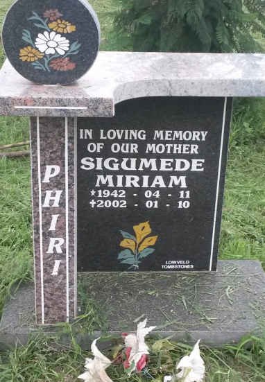 PHIRI Sigumede Miriam 1942-2002