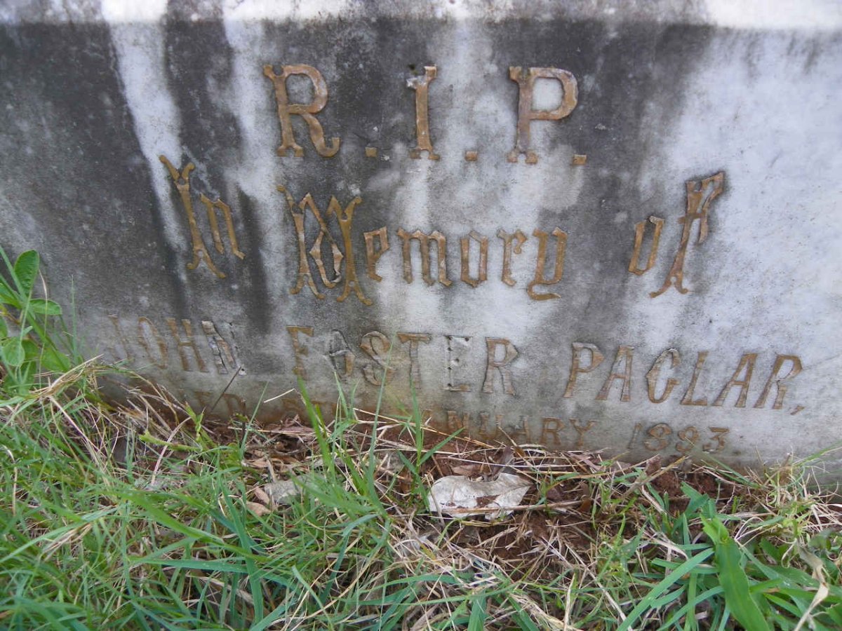 PAGLAR John Foster -1893