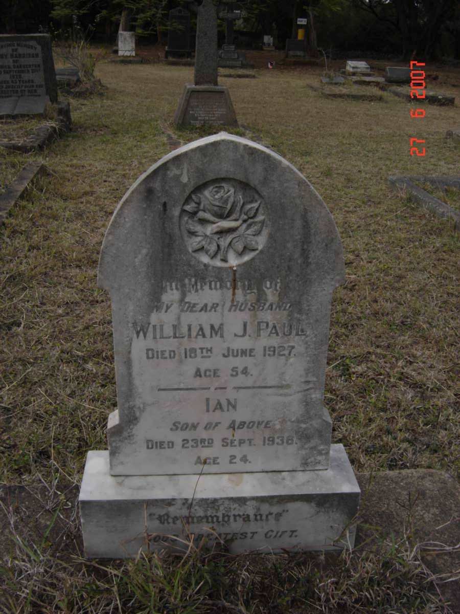 PAUL William J. -1927 ::  PAUL Ian -1936  _1