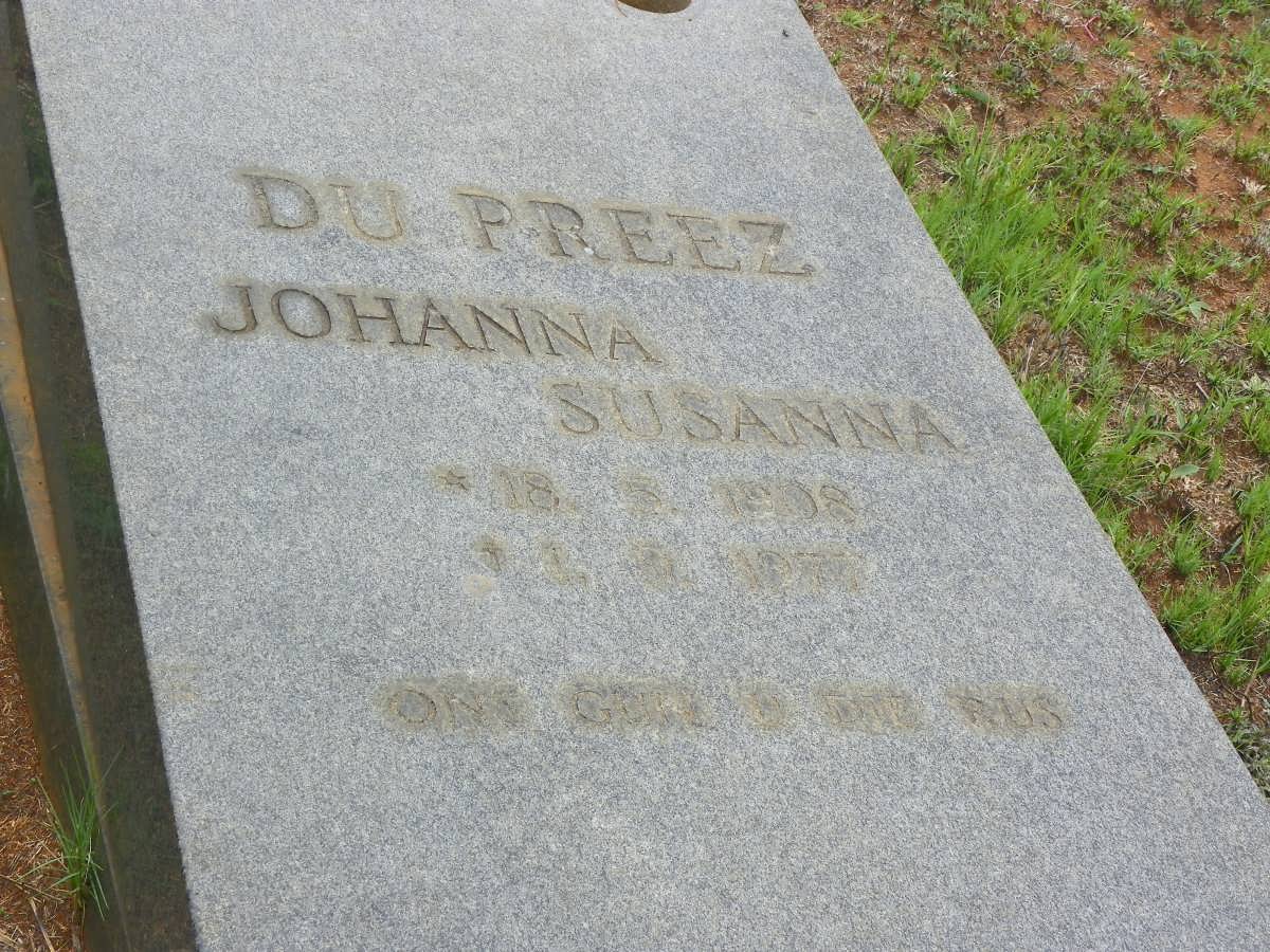 PREEZ Johanna Susanna, du 1908-1977