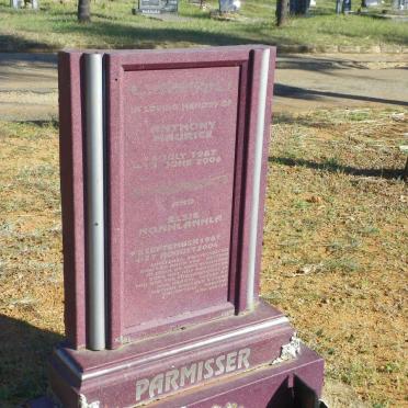 PARMISSER Anthony Maurice 1967-2006 &amp; Elsie Nonhlanhla 1967-2004