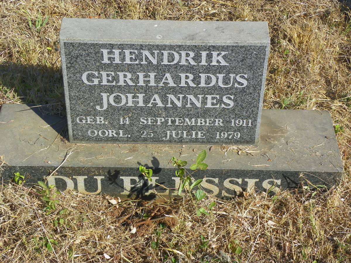 PLESSIS Hendrik Gerhardus Johannes, du 1911-1979