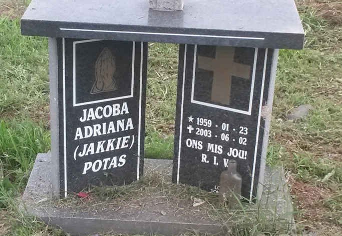 POTAS Jacoba Adriana 1959-2003