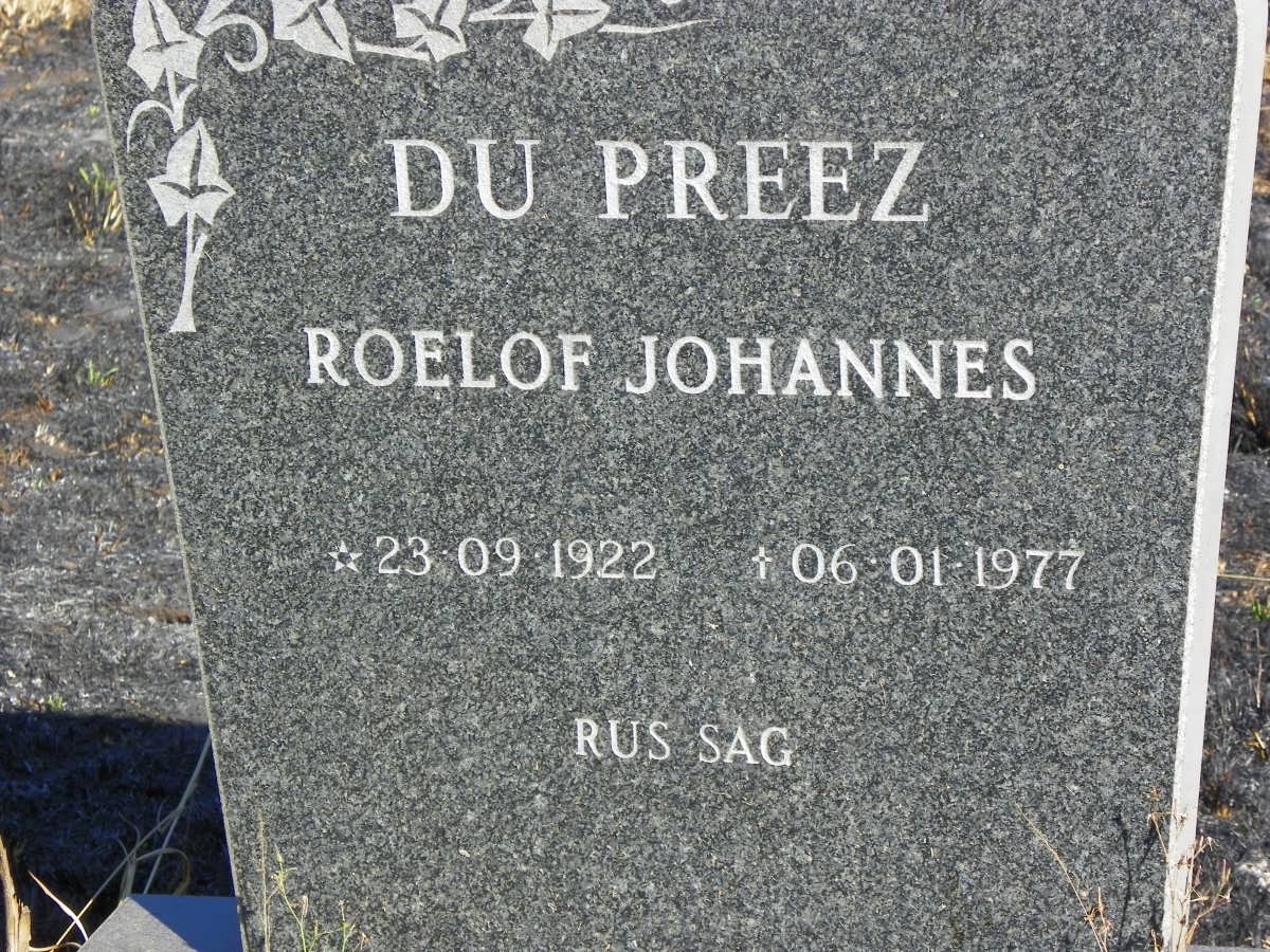 PREEZ Roelof Johannes, du 1922-1977