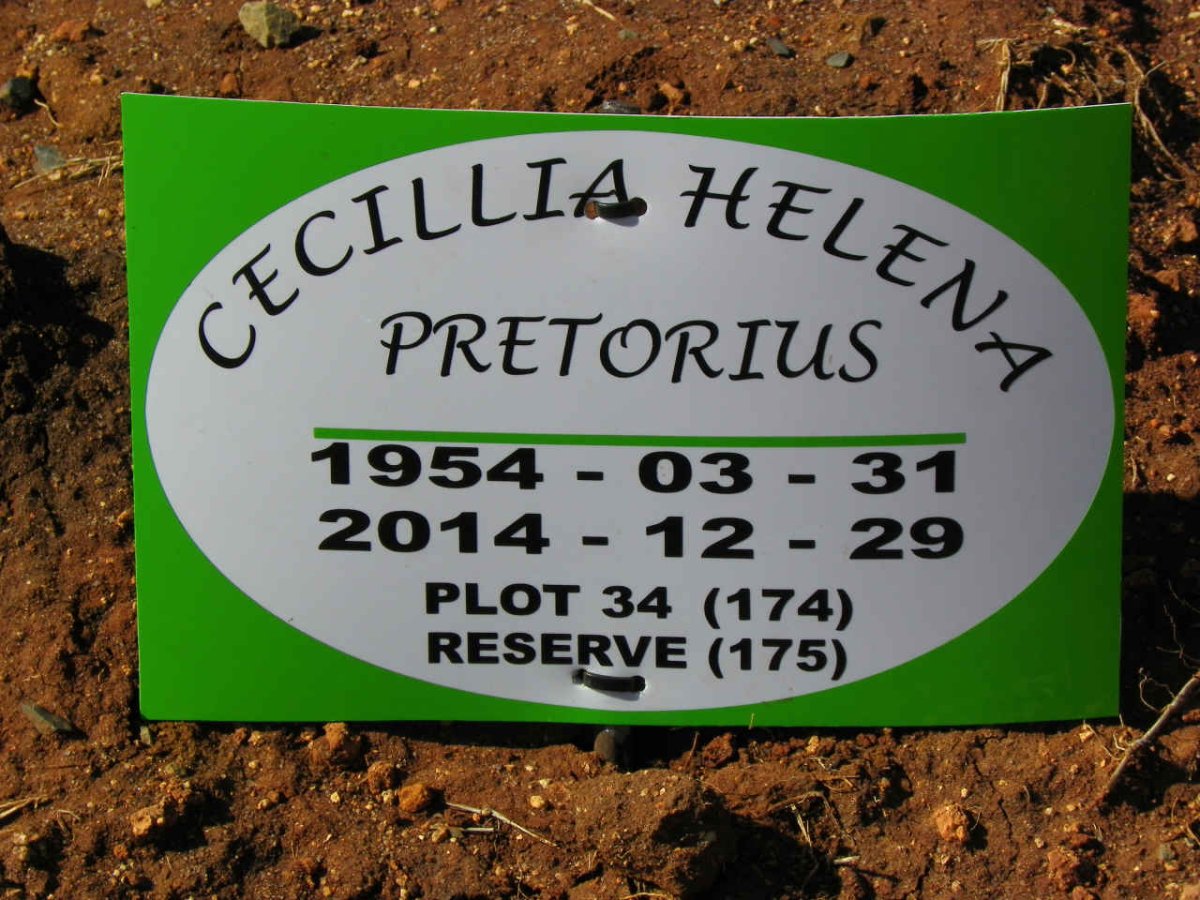 PRETORIUS Cecillia Helena 1954-2014