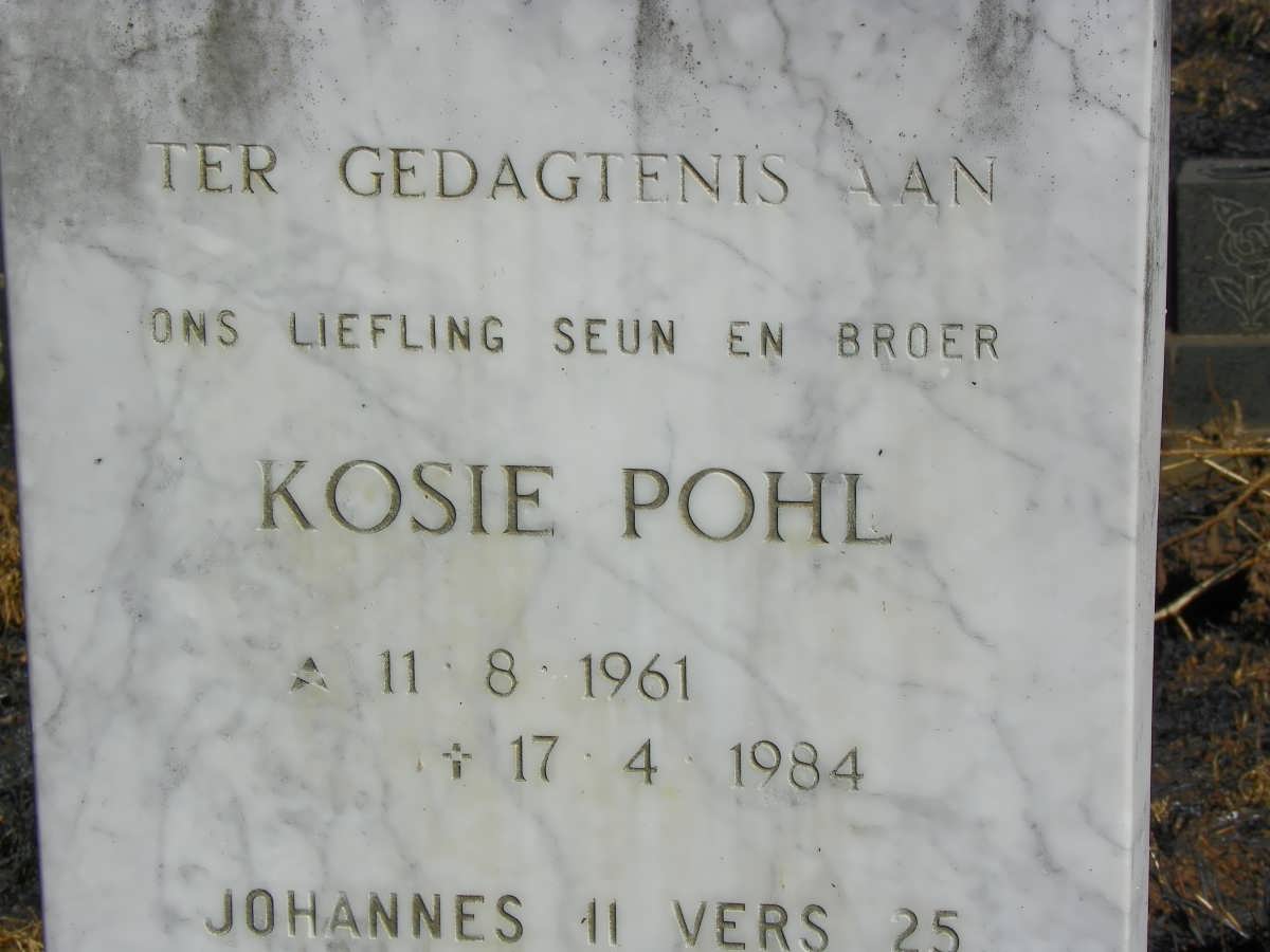 POHL Kosie 1961-1984