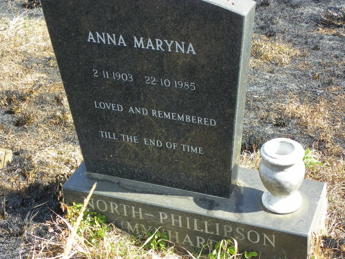 PHILLIPSON Anna Maryna, NORTH nee MYNHARDT 1903-1985