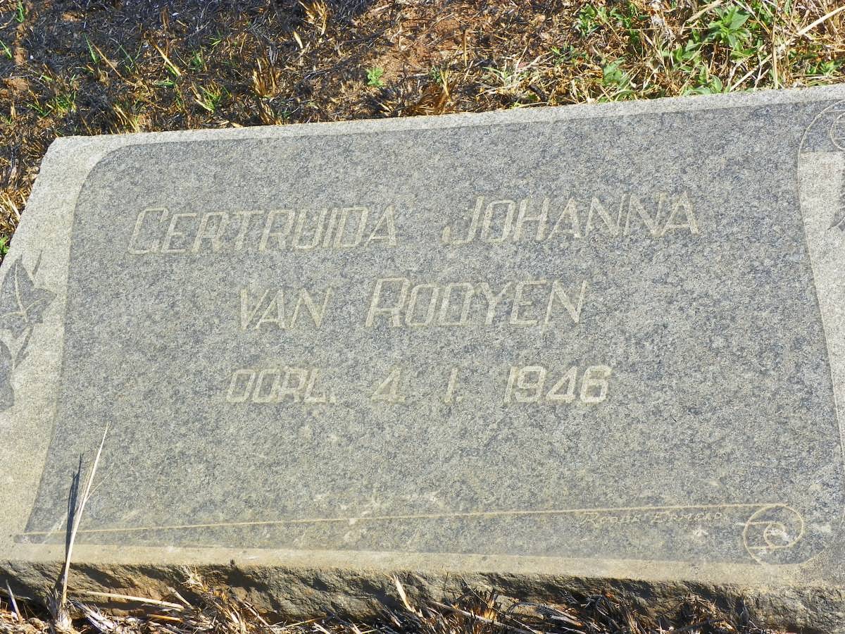 ROOYEN Gertruida Johanna, van -1946
