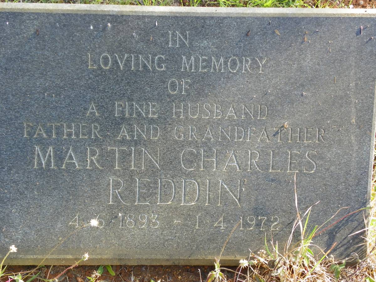 REDDIN Martin Charles 1893-1972