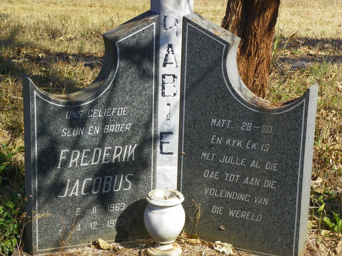 RABIE Frederik Jacobus 1963-1983