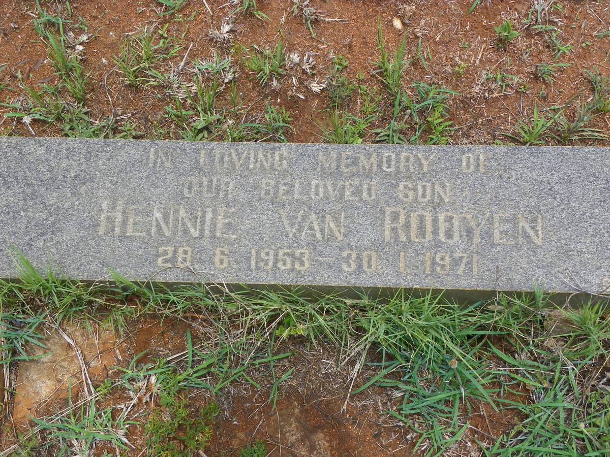 ROOYEN Hennie, van 1953-1971