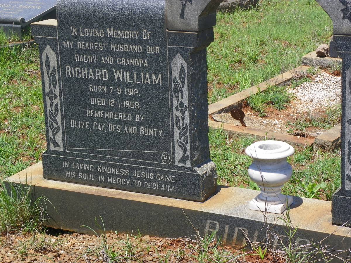 RIDLER Richard William 1912-1968