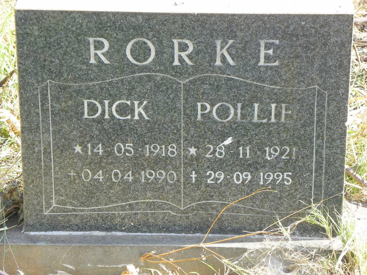 RORKE Dick 1918-1990 &amp; Pollie 1921-1995