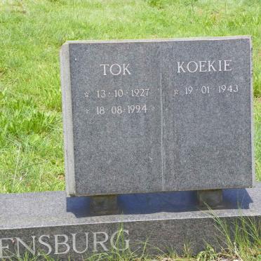 RENSBURG Tok, Janse van 1927-1994 & Koekie 1943-