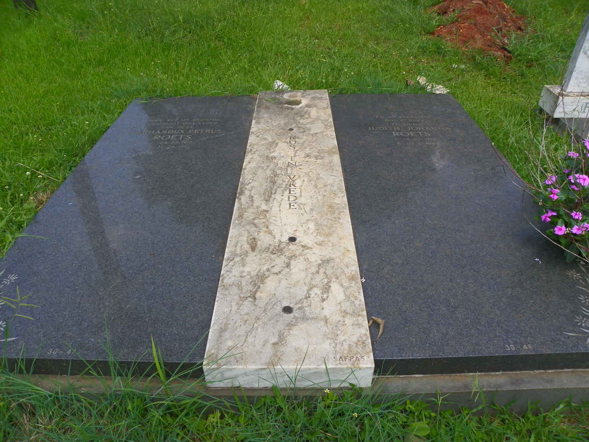 ROETS Gerhardus Petrus 1913-1991 & Judith Johanna 1918-1999