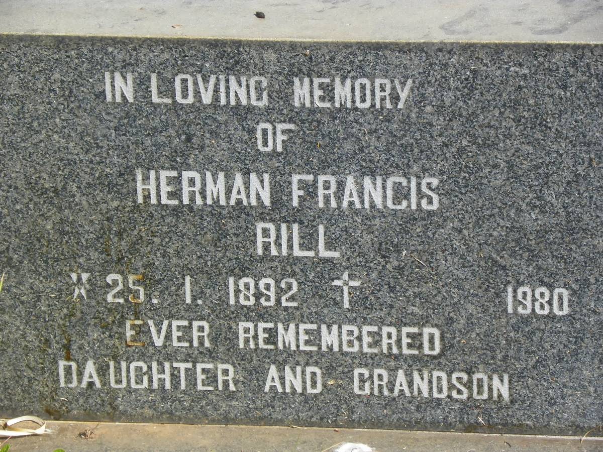 RILL Herman Francis 1892-1980