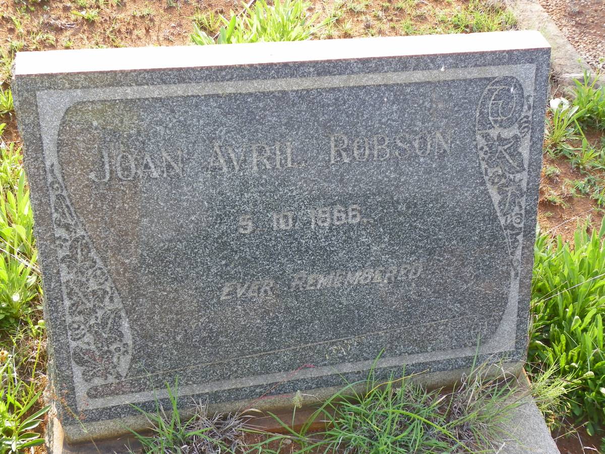 ROBSON Joan Avril -1966