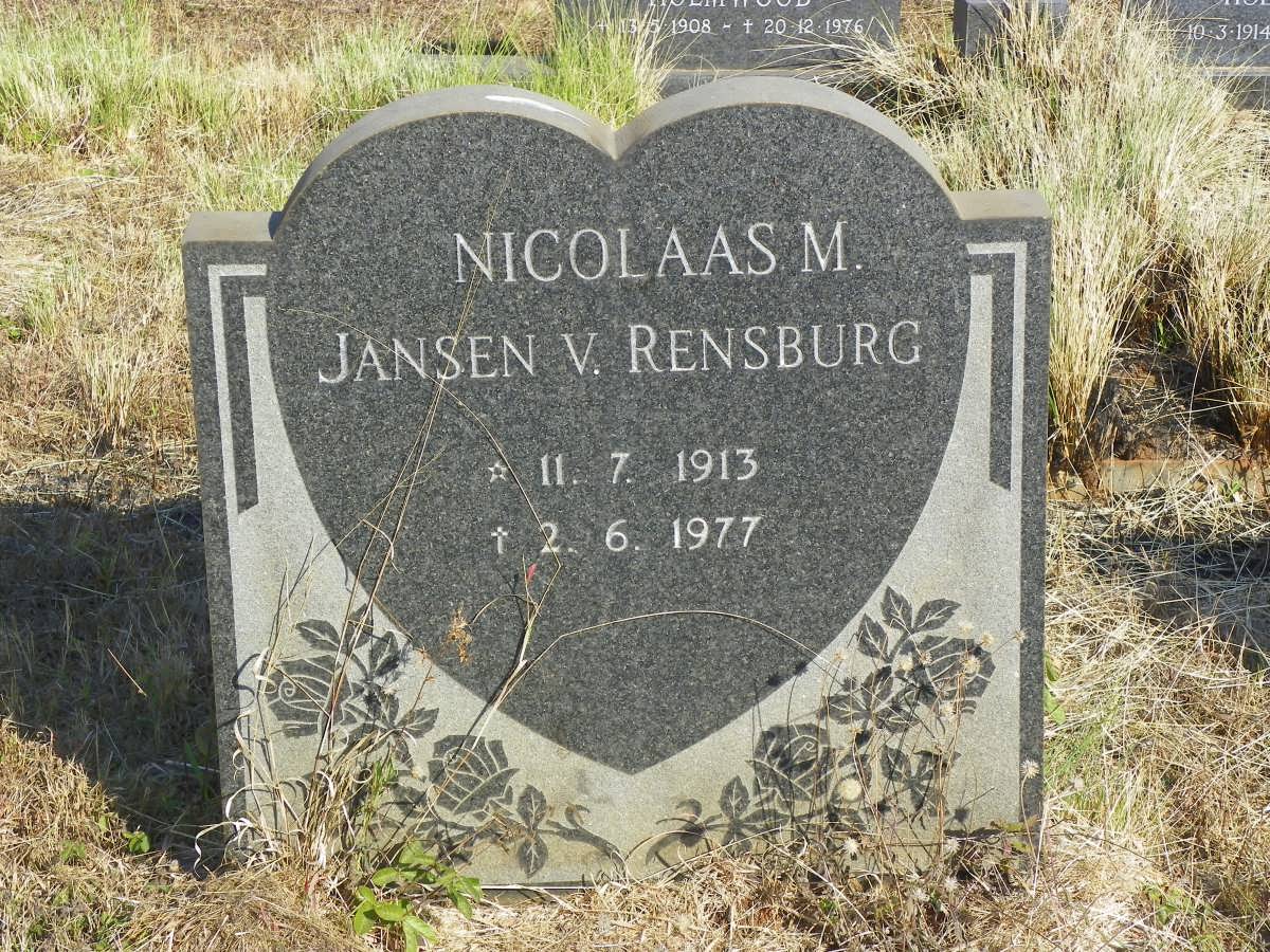 RENSBURG Nicolaas M., Jansen v. 1913-1977