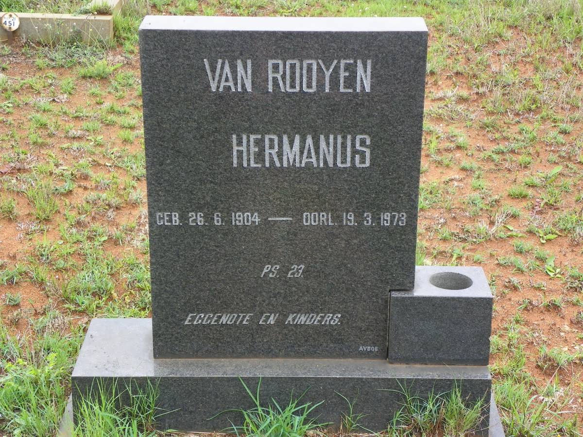 ROOYEN Hermanus, van 1904-1973