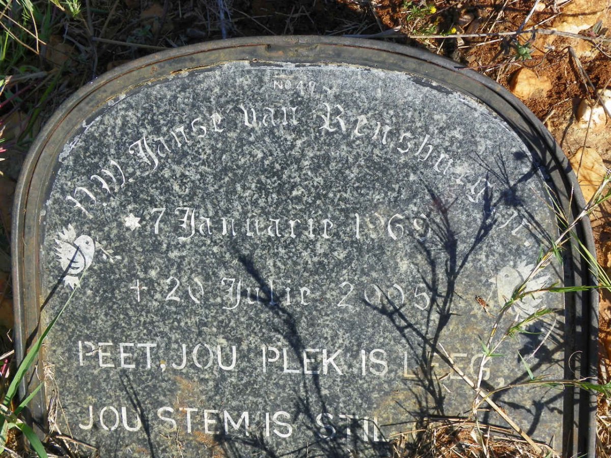 RENSBURG P.W., Janse van 1969-2005