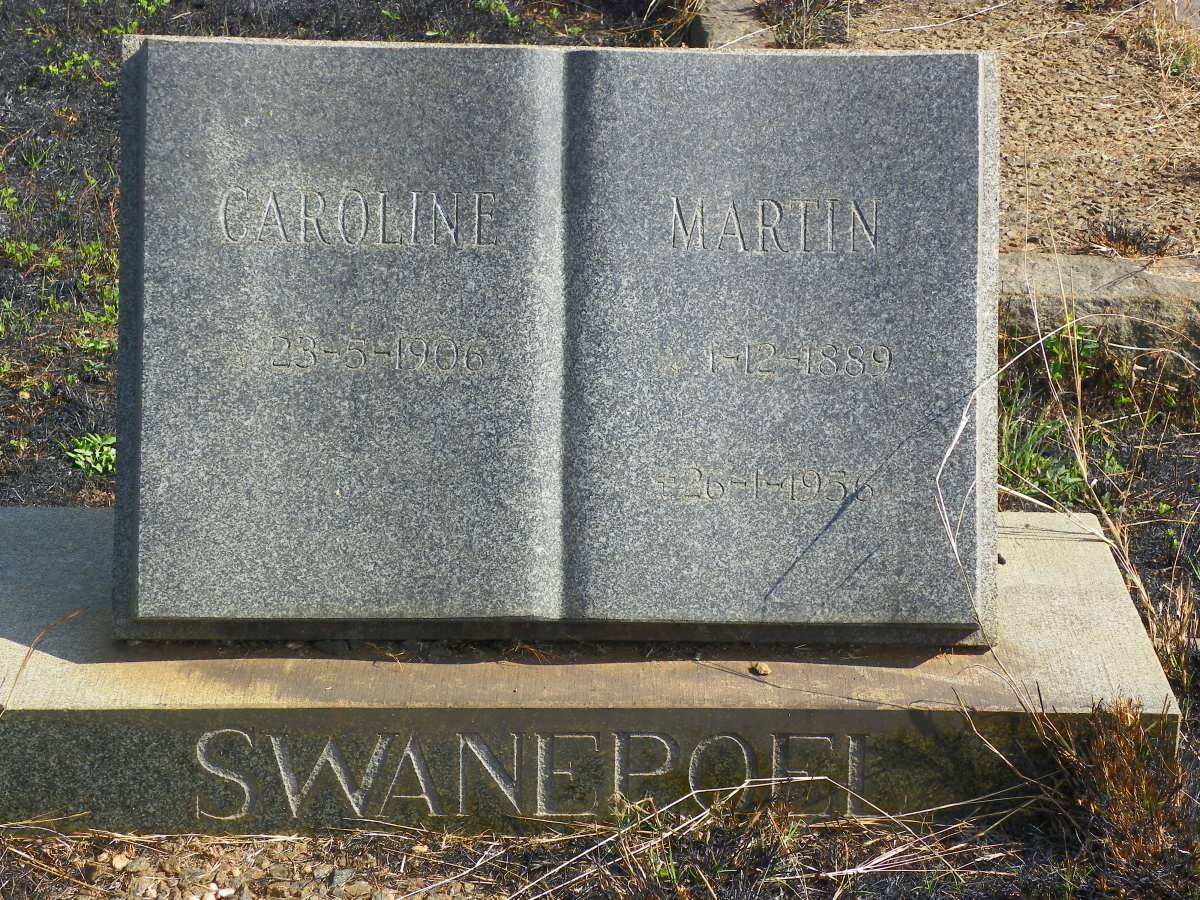 SWANEPOEL Martin 1889-1956 &amp; Caroline 1906-