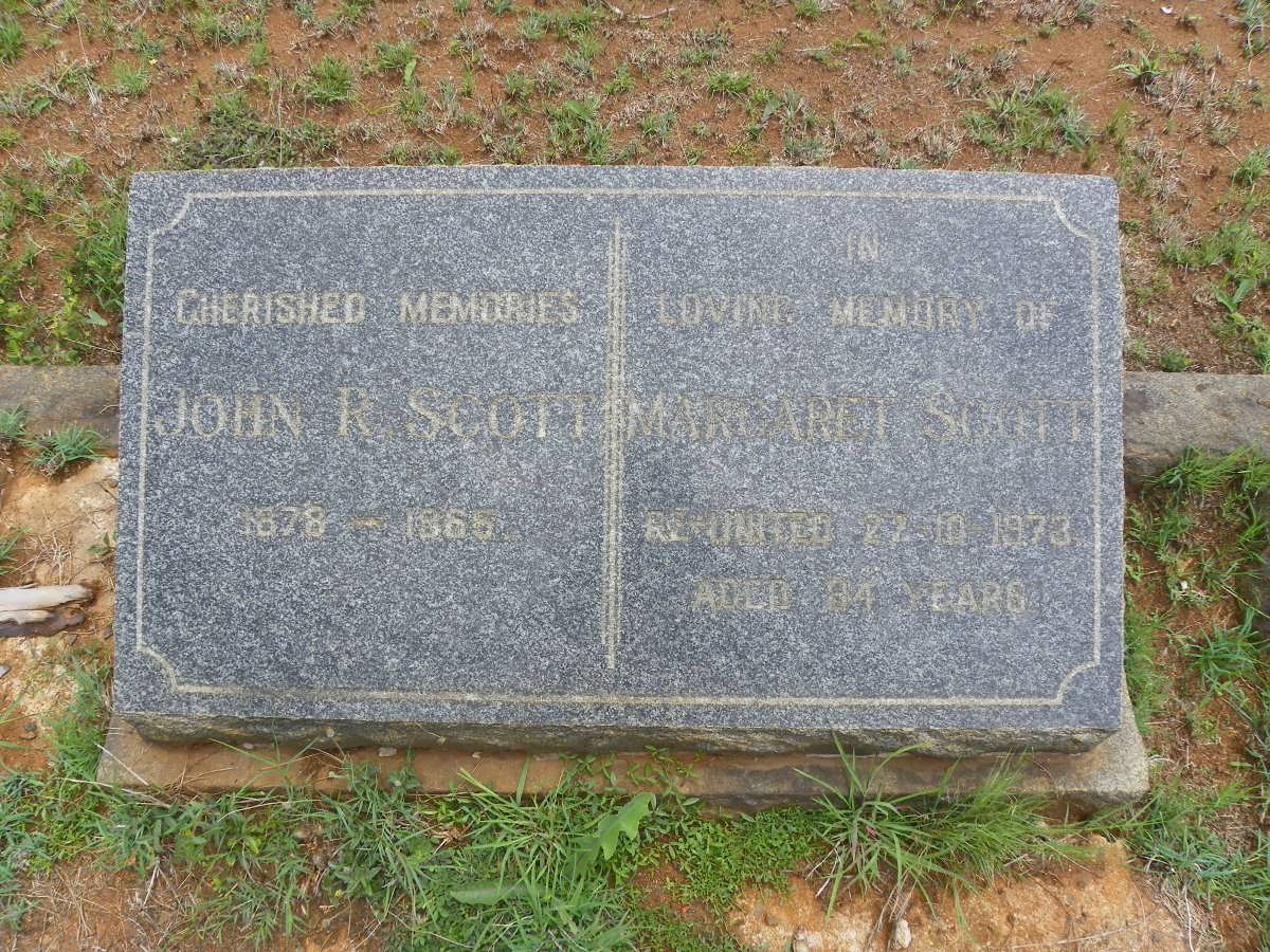 SCOTT John R. 1878-1965 &amp; Margaret -1973