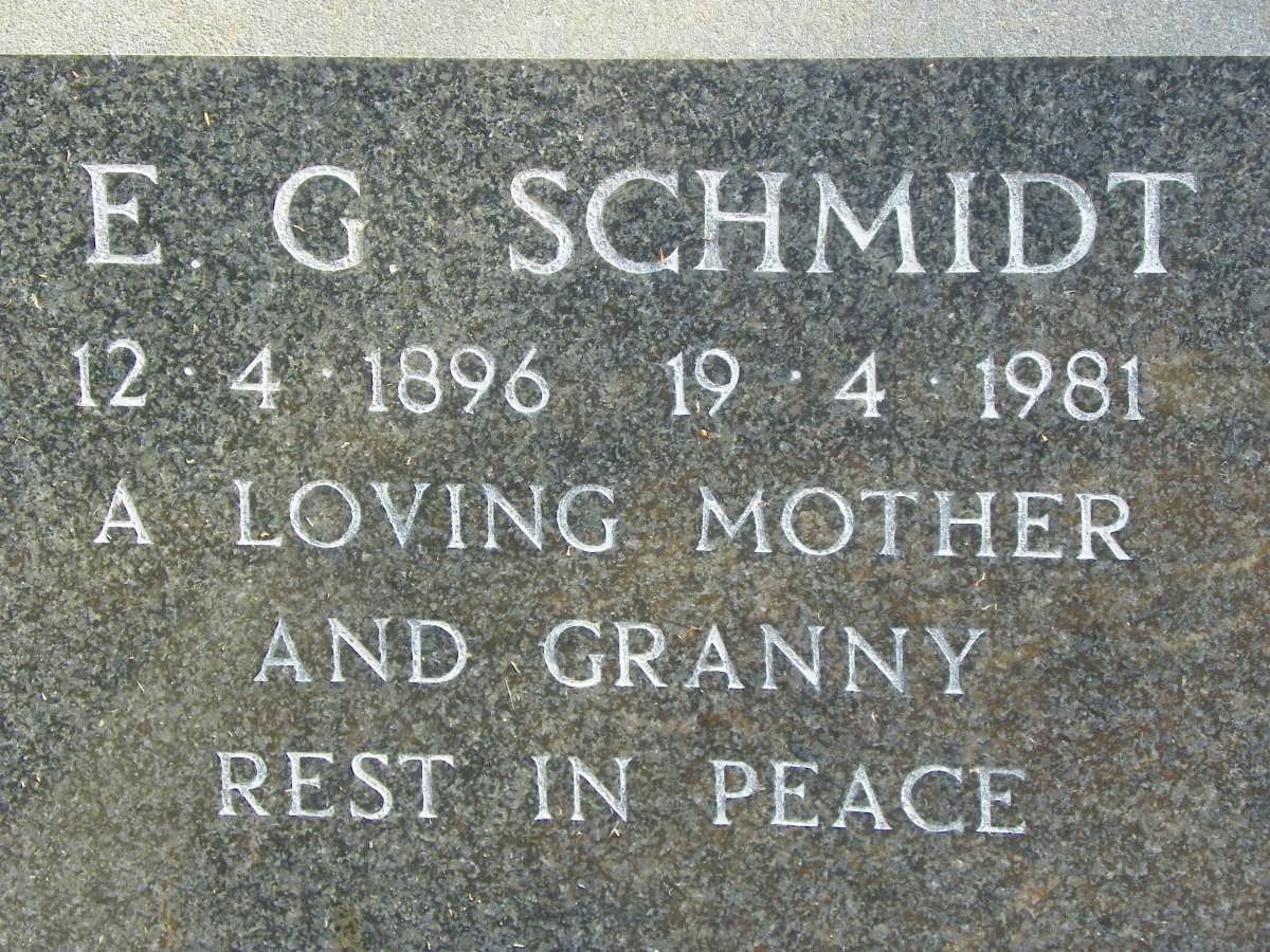 SCHMIDT E.G. 1896-1981