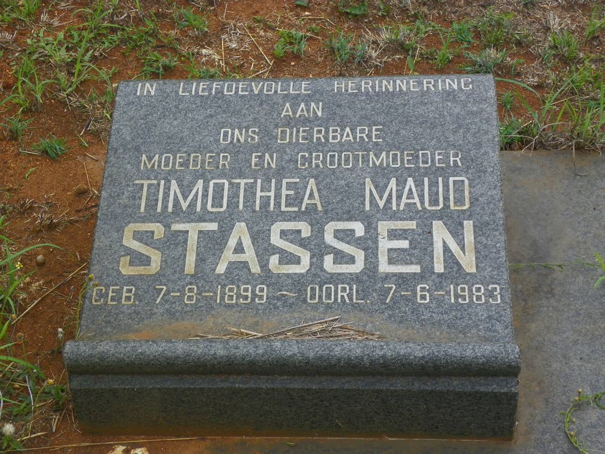 STASSEN Timothea Maud 1899-1983