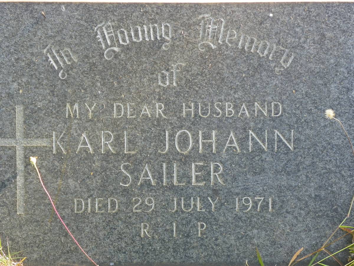 SAILER Karl Johann -1971