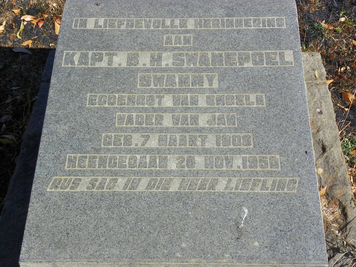 SWANEPOEL B.H. 1906-1950