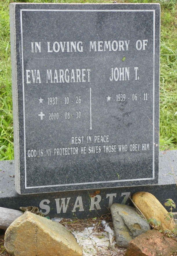 SWARTZ John T. 1939- &amp; Eva Margaret 1937-2000