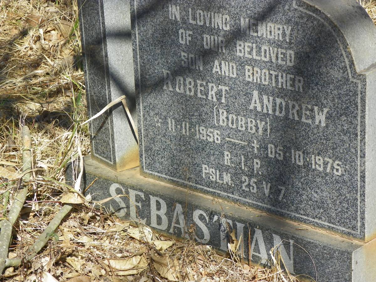 SEBASTIAN Robert Andrew 1956-1975