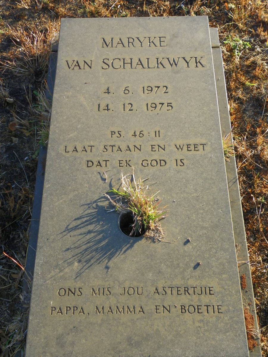 SCHALKWYK Maryke, van 1972-1975