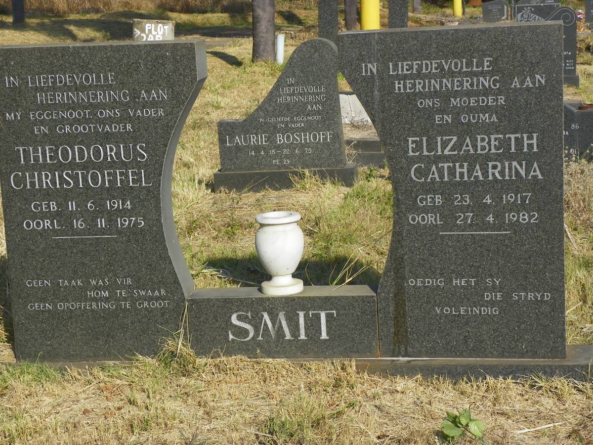 SMIT Theodorus Christoffel 1914-1975 &amp; Elizabeth Catharina 1917-1982