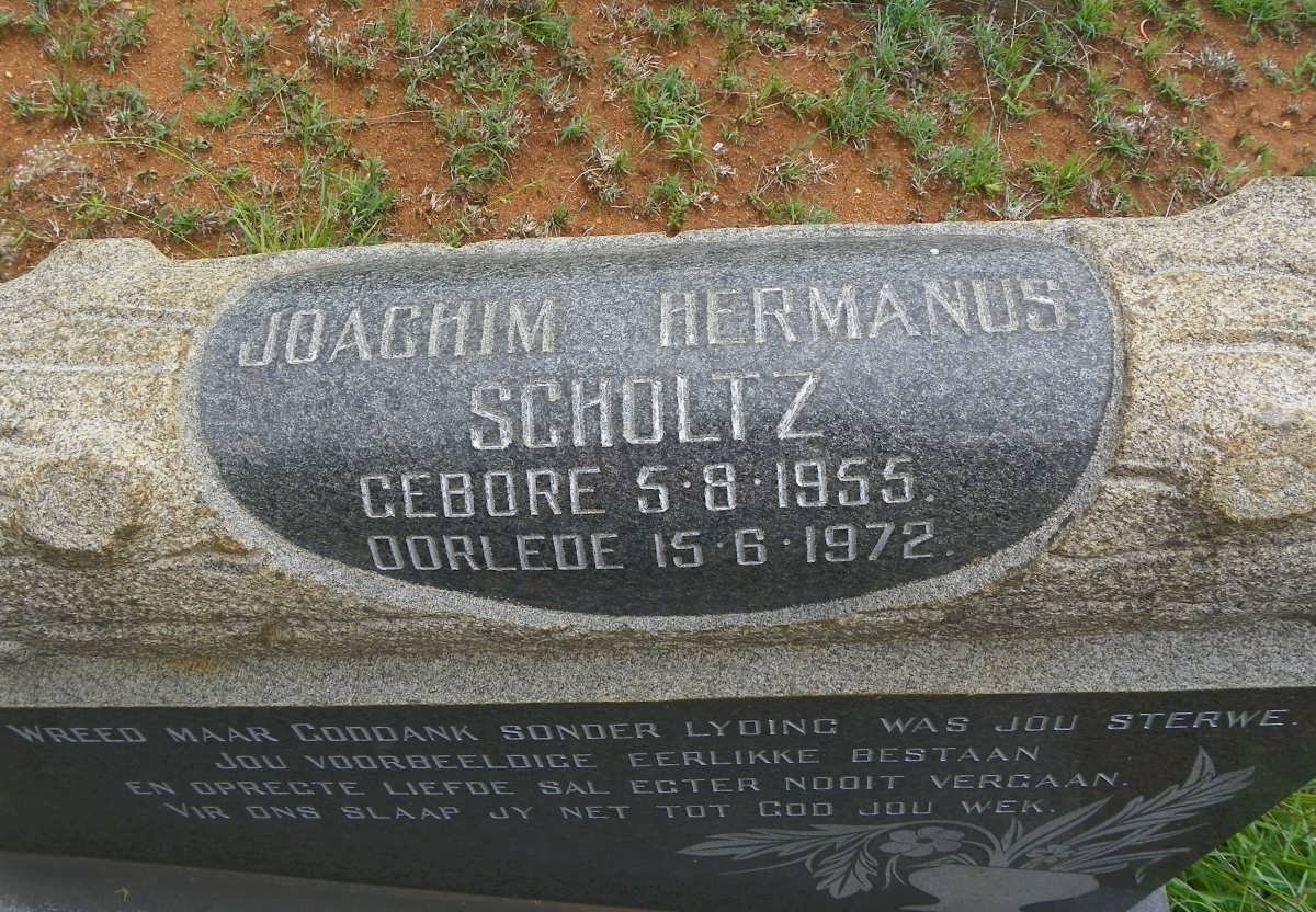 SCHOLTZ Joachim Hermanus 1955-1972