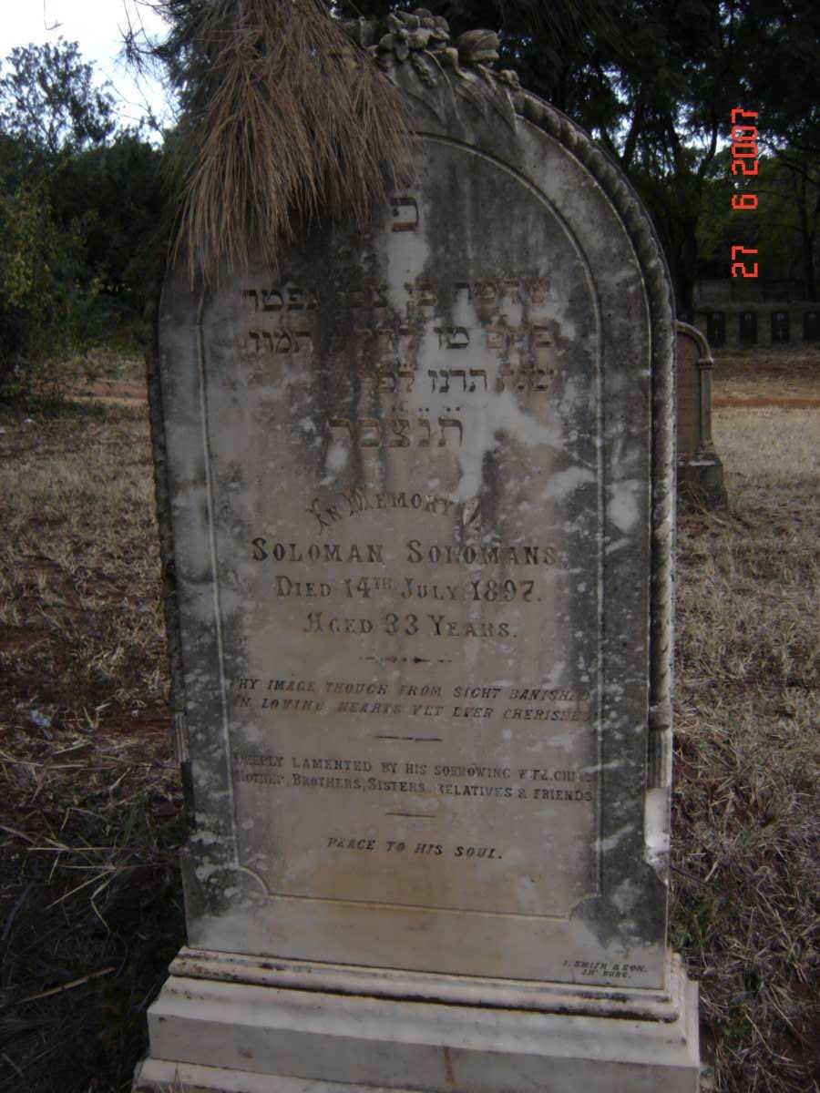 SOLOMANS Soloman -1897