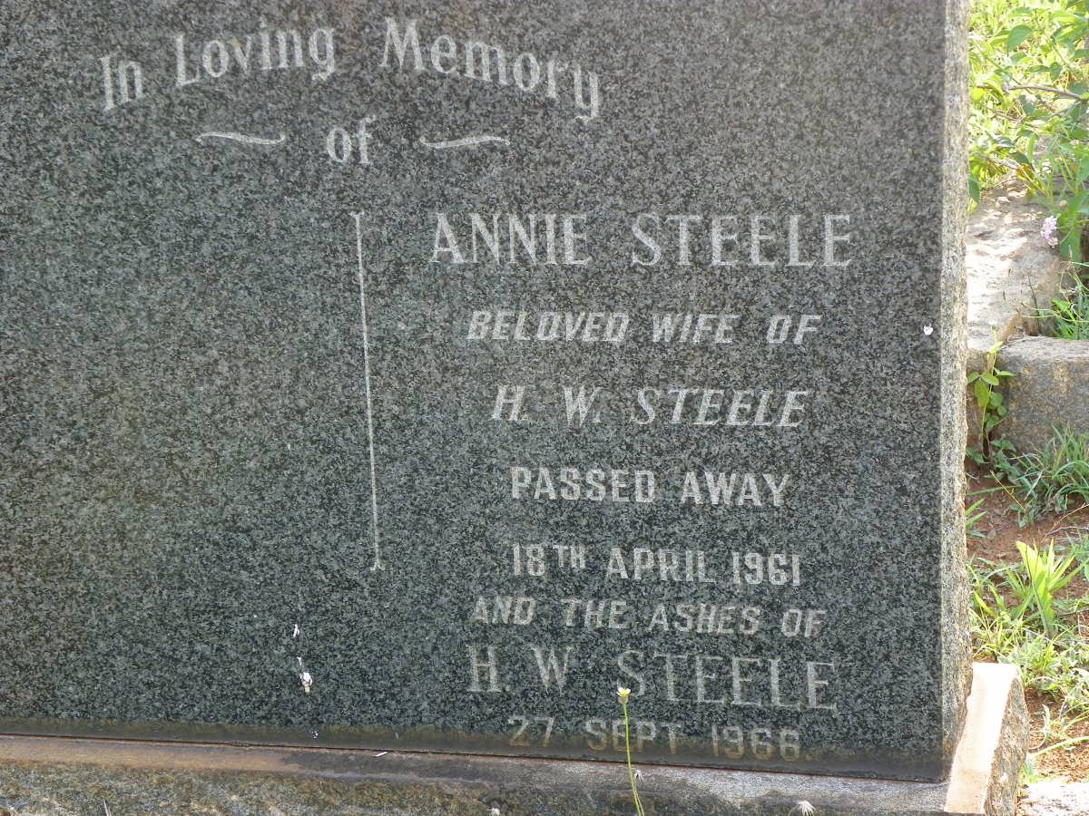 STEELE H.W. -1966 &amp; Annie -1961