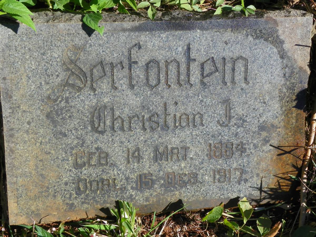 SERFONTEIN Christian J. 1884-1917