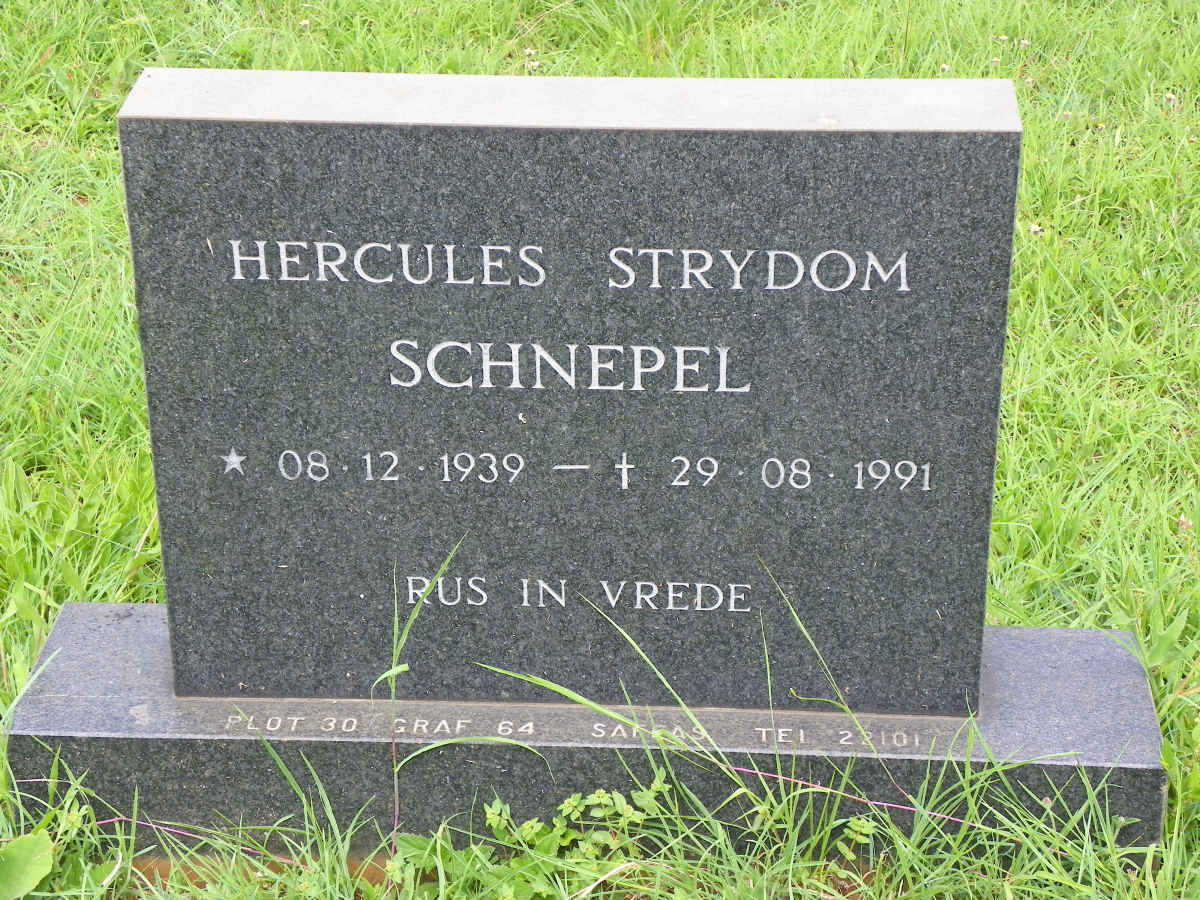 SCHNEPEL Hercules Strydom 1939-1991