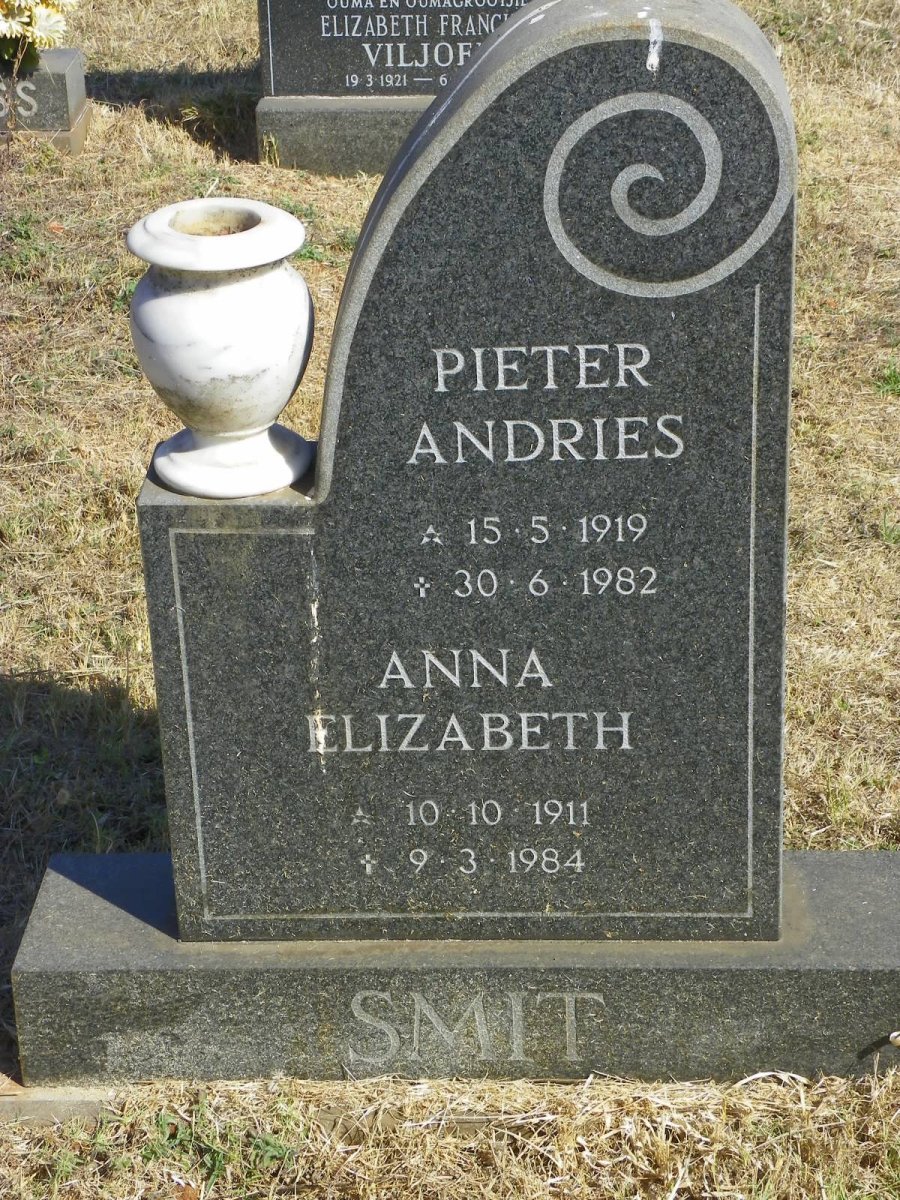 SMIT Pieter Andries 1919-1982 &amp; Anna Elizabeth 1911-1984