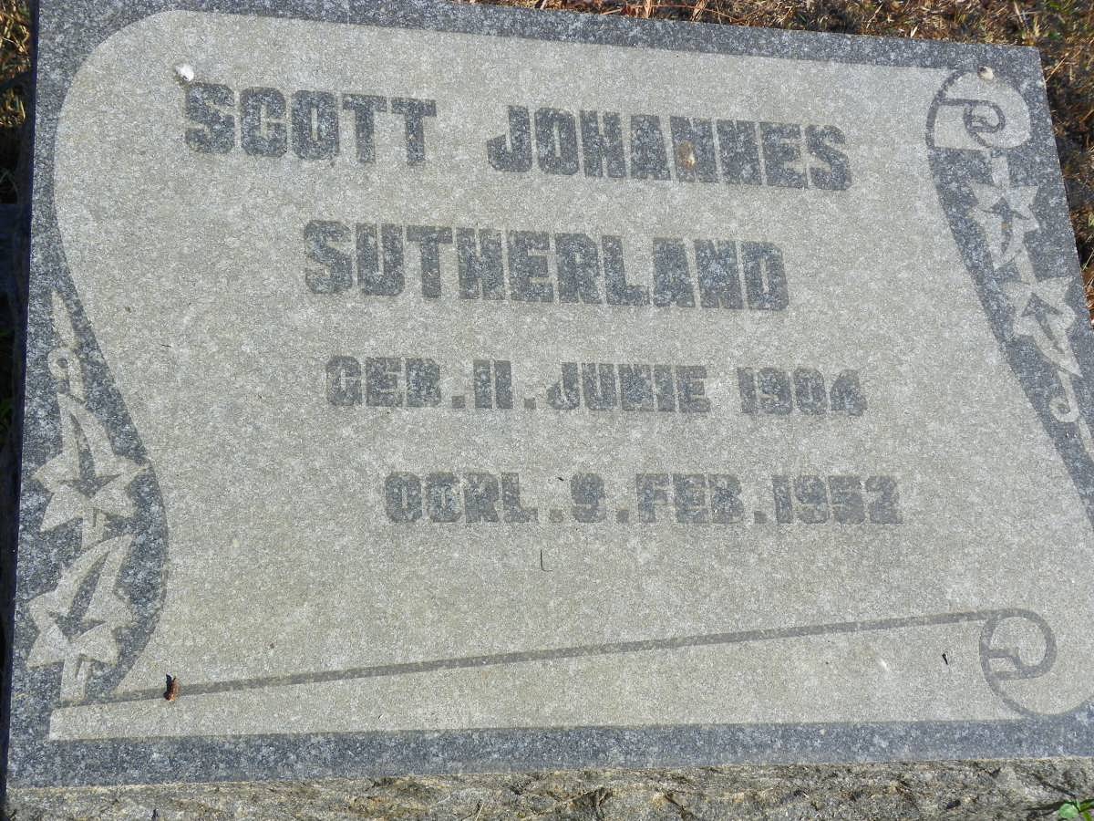 SUTHERLAND Scott Johannes 1904-1952