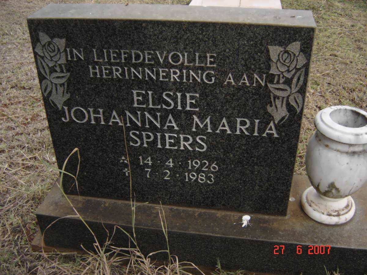 SPIERS Elsie Johanna Maria 1926-1983